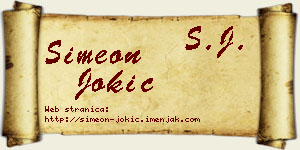 Simeon Jokić vizit kartica
